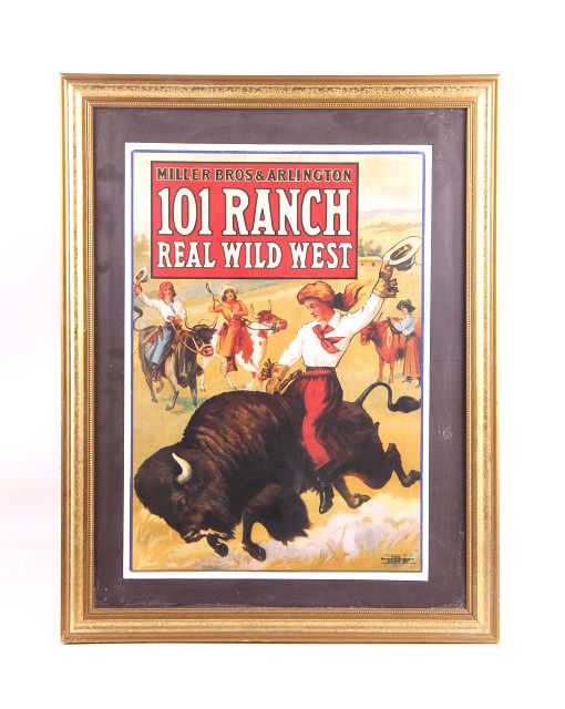 Appraisal: Ranch Wild West Show Cowgirl Poster Framed Included in this