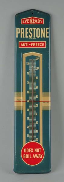 Appraisal: Prestone-Eveready Tin Thermometer This Prestone thermometer has only a few