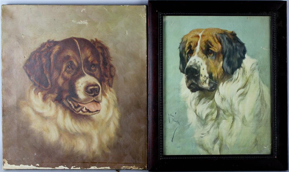 Appraisal: SAINT BERNARD along with A SIMILAR PRINT and STILL LIFE