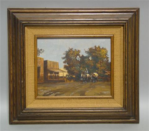 Appraisal: JOHN LEWIS STONE AMERICAN - WESTERN STREET Oil on board