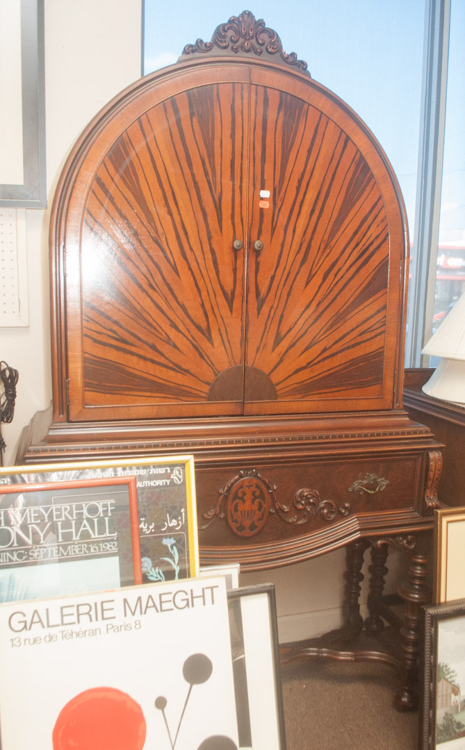 Appraisal: Three-piece Jacobean Revival dining set including sideboard server and china