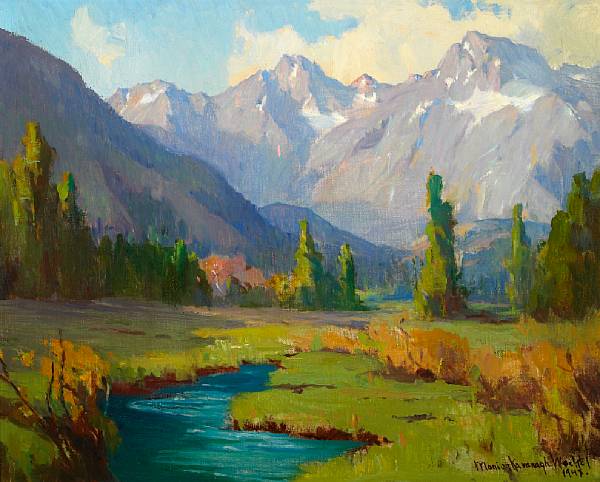 Appraisal: n a Marion Kavanaugh Wachtel - Sierra Stream signed and