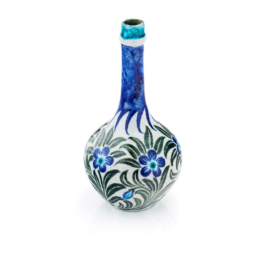 Appraisal: EDWARD PORTER FOR WILLIAM DE MORGAN - PAINTED BOTTLE VASE