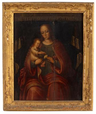 Appraisal: th Century Flemish School Madonna and Child oil on panel