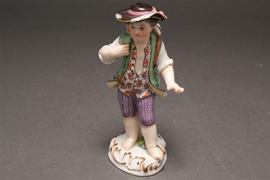 Appraisal: Meissen porcelain figure of a grape harvester late th early