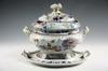 Appraisal: TUREEN - Footed tureen on stand with floral pattern and