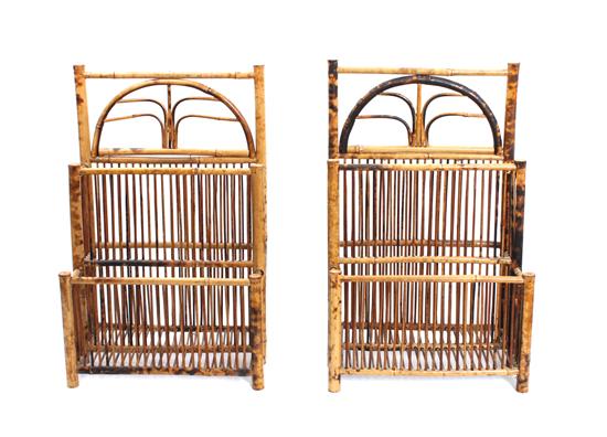 Appraisal: Sale Lot A Pair of Regency Simulated Bamboo Canterbury each