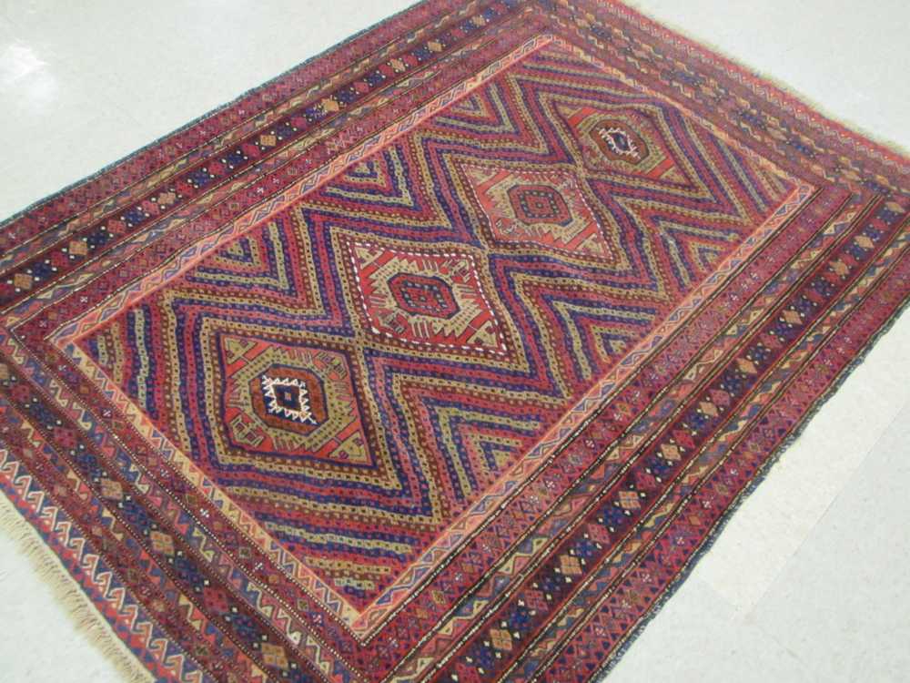 Appraisal: AFGHAN BALUCHI TRIBAL AREA RUG mixed technique weaving combining Kilim