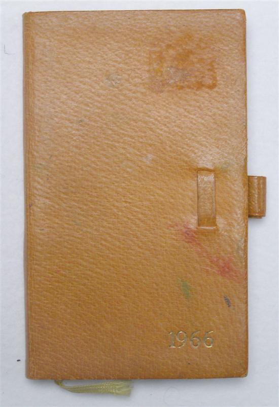 Appraisal: Francis Bacon The Fortnum Diary for Brown leather pocket diary