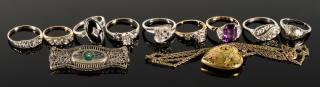 Appraisal: Group of vintage jewelry items st item k white gold