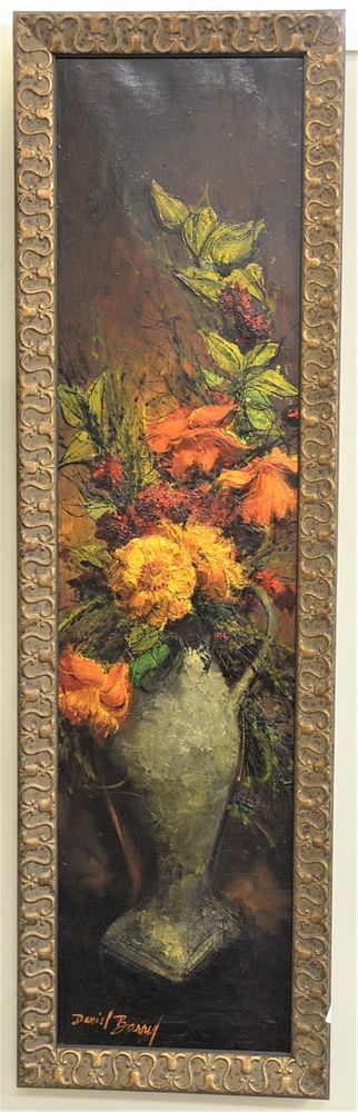 Appraisal: Daniel Barry American th century Bouquet oil on canvas signed