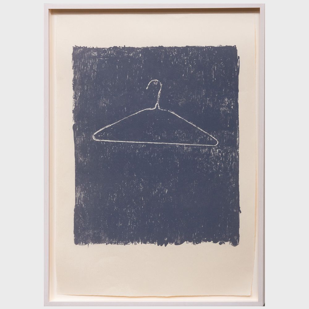 Appraisal: Jasper Johns b Coat Hanger II Offset lithograph on Japan