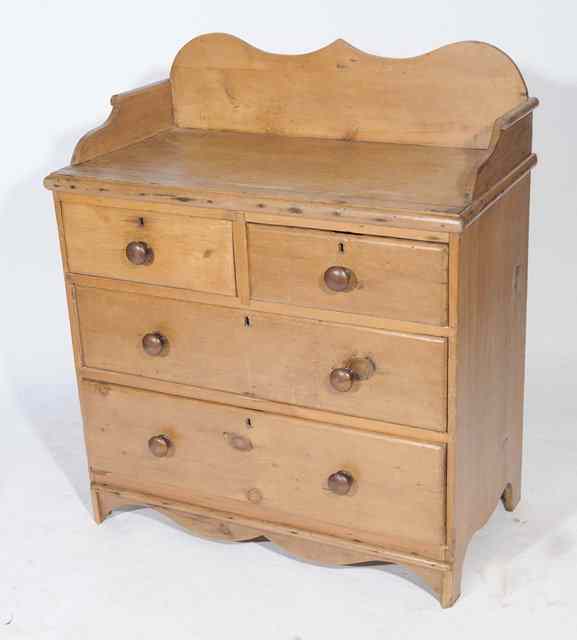 Appraisal: A VICTORIAN PINE CHEST of two short and two long