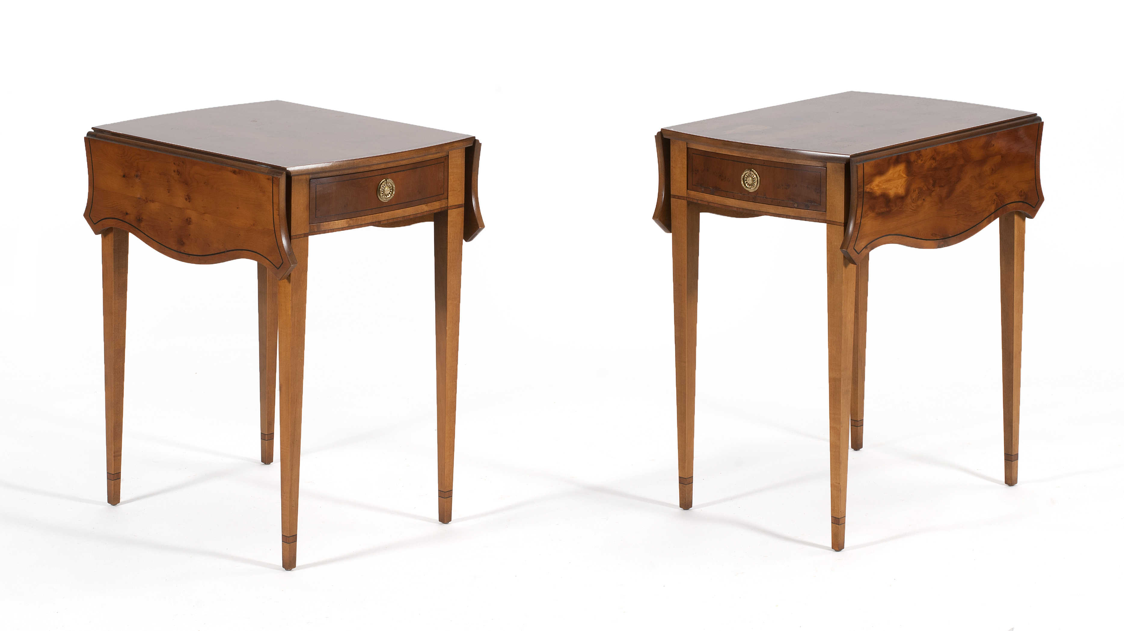 Appraisal: PAIR OF HEPPLEWHITE-STYLE DROP-LEAF TABLES By the Baker Furniture Company