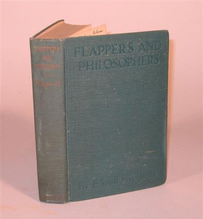 Appraisal: vol Fitzgerald F Scott Flappers Philosophers New York Charles Scribner's