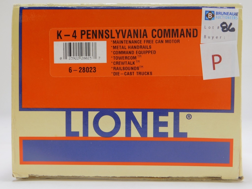 Appraisal: LIONEL K- PENNSYLVANI COMMAND LOCOMOTIVE TRAIN Item no -