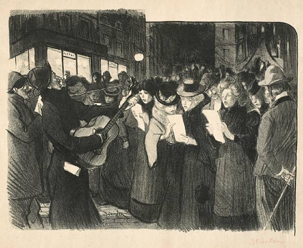 Appraisal: Th ophile Alexandre Steinlen Swiss French - Les Chanteurs des