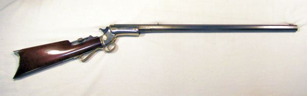 Appraisal: J Stevens Tip-Up Rifle Without forend cal octagon barrel Nickel