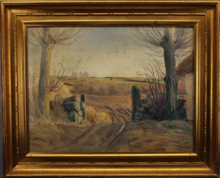 Appraisal: Signed Early th C New Jersey Landscape Signed Early th