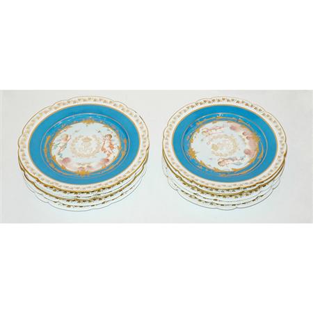 Appraisal: Assembled Set of Ten Sevres Gilt Decorated Porcelain Luncheon Plates