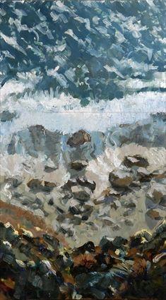 Appraisal: DANIEL COLLINS TH ST C UNTITLED SEASCAPE Acrylic on canvas