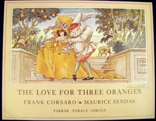 Appraisal: Maurice Sendak THE LOVE FOR THREE ORANGES Artist SIgned Poster