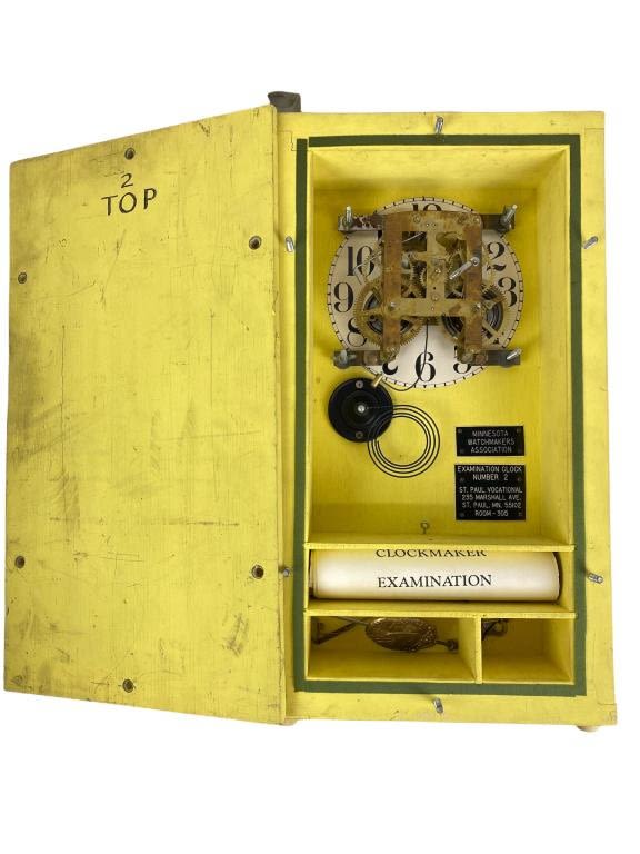 Appraisal: Minnesota Certified Clockmaker Examination KitMinnesota Watchmakers Association Examination Clock Number