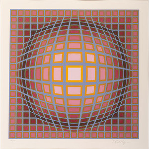 Appraisal: Victor Vasarely French-Hungarian - Titan C screenprint signed Vasarely in