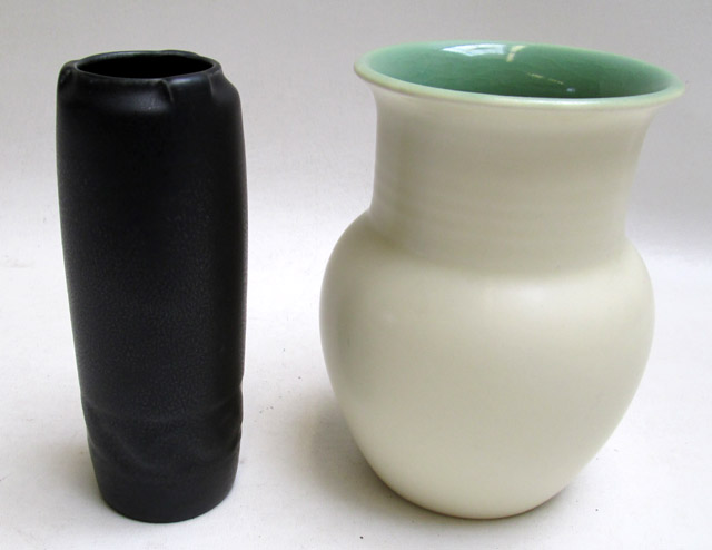 Appraisal: TWO ROOKWOOD ART POTTERY VASES shape with a band of