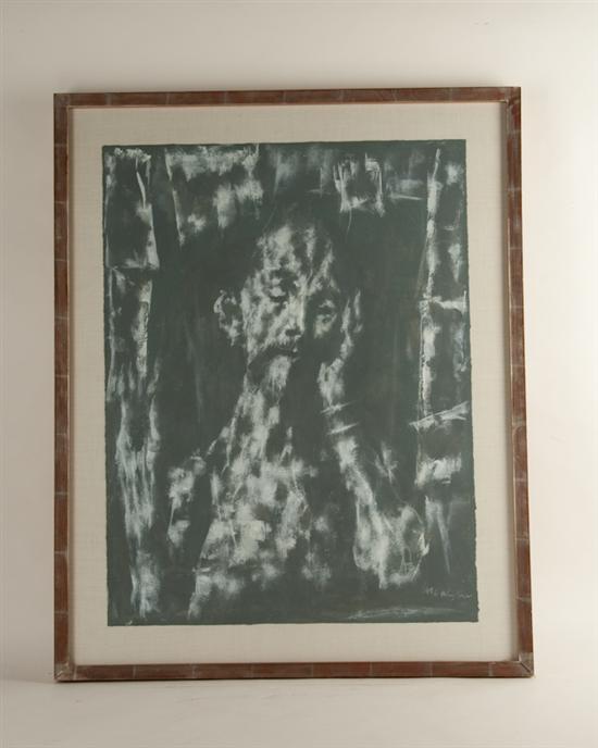 Appraisal: David Aronson Hermit Tempera on Tone Paper Signed lower right