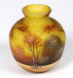 Appraisal: Daum Nancy Paysage D'hiver vase Daum Nancy Paysage D'hiver vase