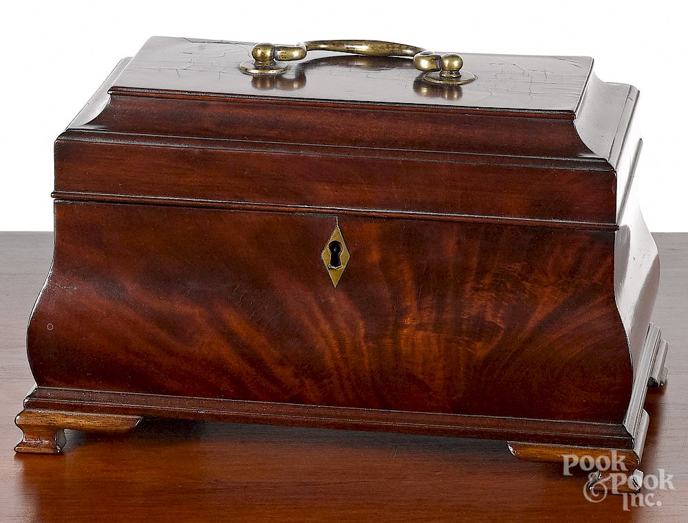 Appraisal: George III mahogany tea caddy Exclusive on Bidsquare George III