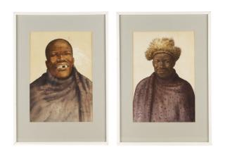 Appraisal: Collection of Gerard Bhengu Watercolor Portraits Gerard Bhengu South African