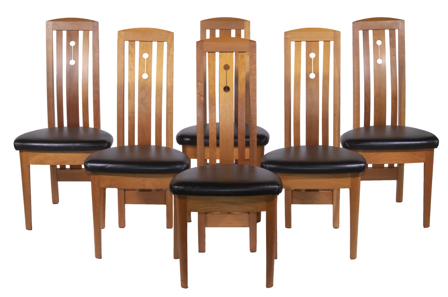 Appraisal: DINING CHAIRS BY GREEN DESIGN PORTLAND ME Set of Hand