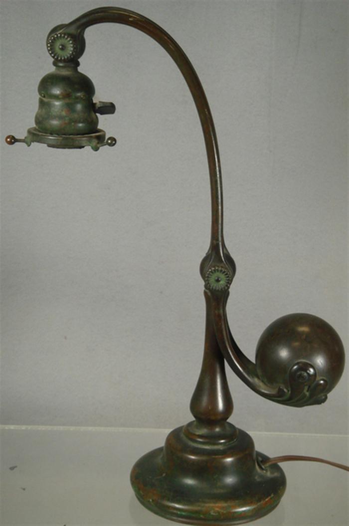 Appraisal: Tiffany Studios bronze counterbalance table lamp base no shade signed