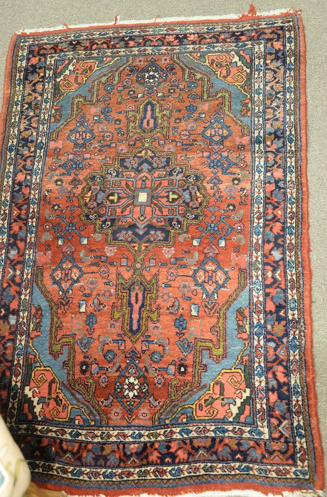 Appraisal: Two throw rugs to include Bidjar Oriental Throw Rug '