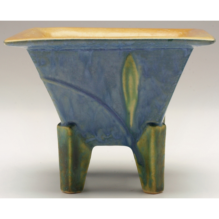 Appraisal: Good Roseville Futura bowl flaring four footed shape in blue