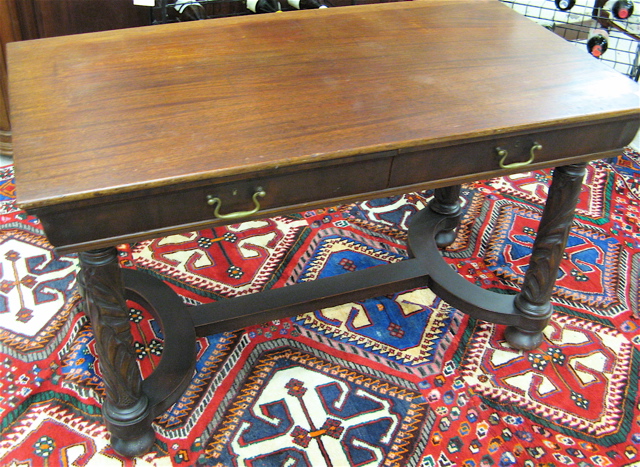 Appraisal: EMPIRE REVIVAL MAHOGANY LIBRARY TABLE American early th century having