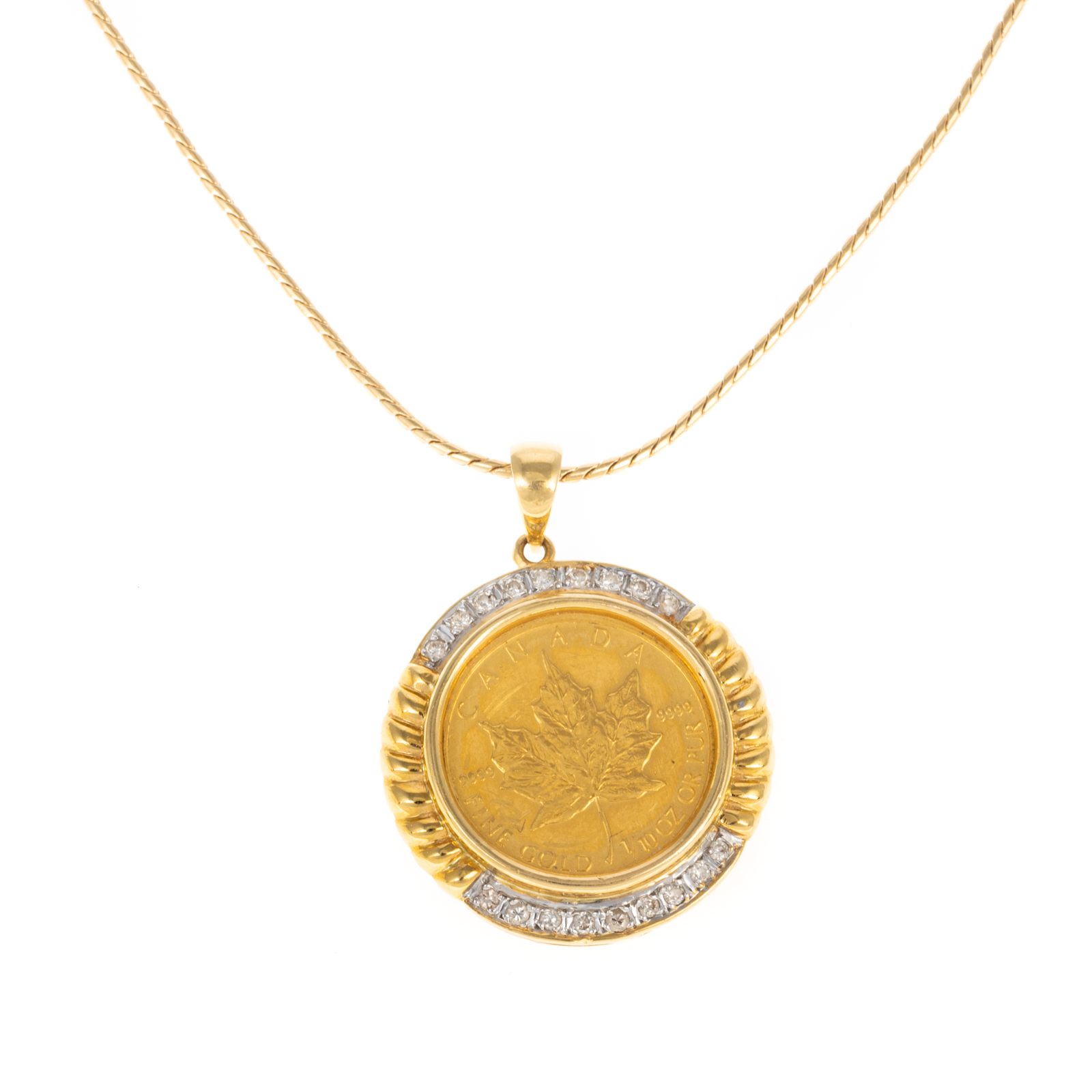 Appraisal: A CANADIAN FIVE DOLLAR COIN PENDANT IN K yellow gold