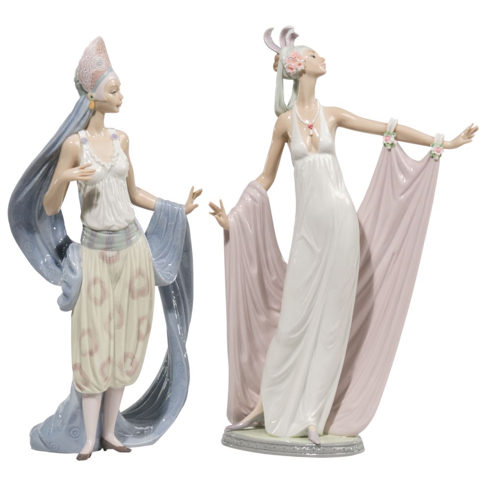 Appraisal: LLADRO FIGURINES items including Thena glazed retired and Grand Dame