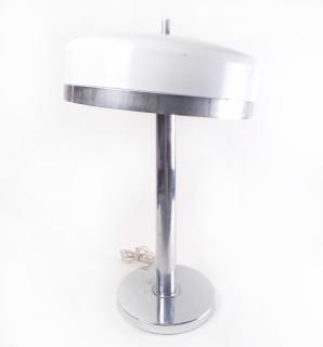 Appraisal: Modern Chrome Table Lamp Modern chrome table lamp with enamel