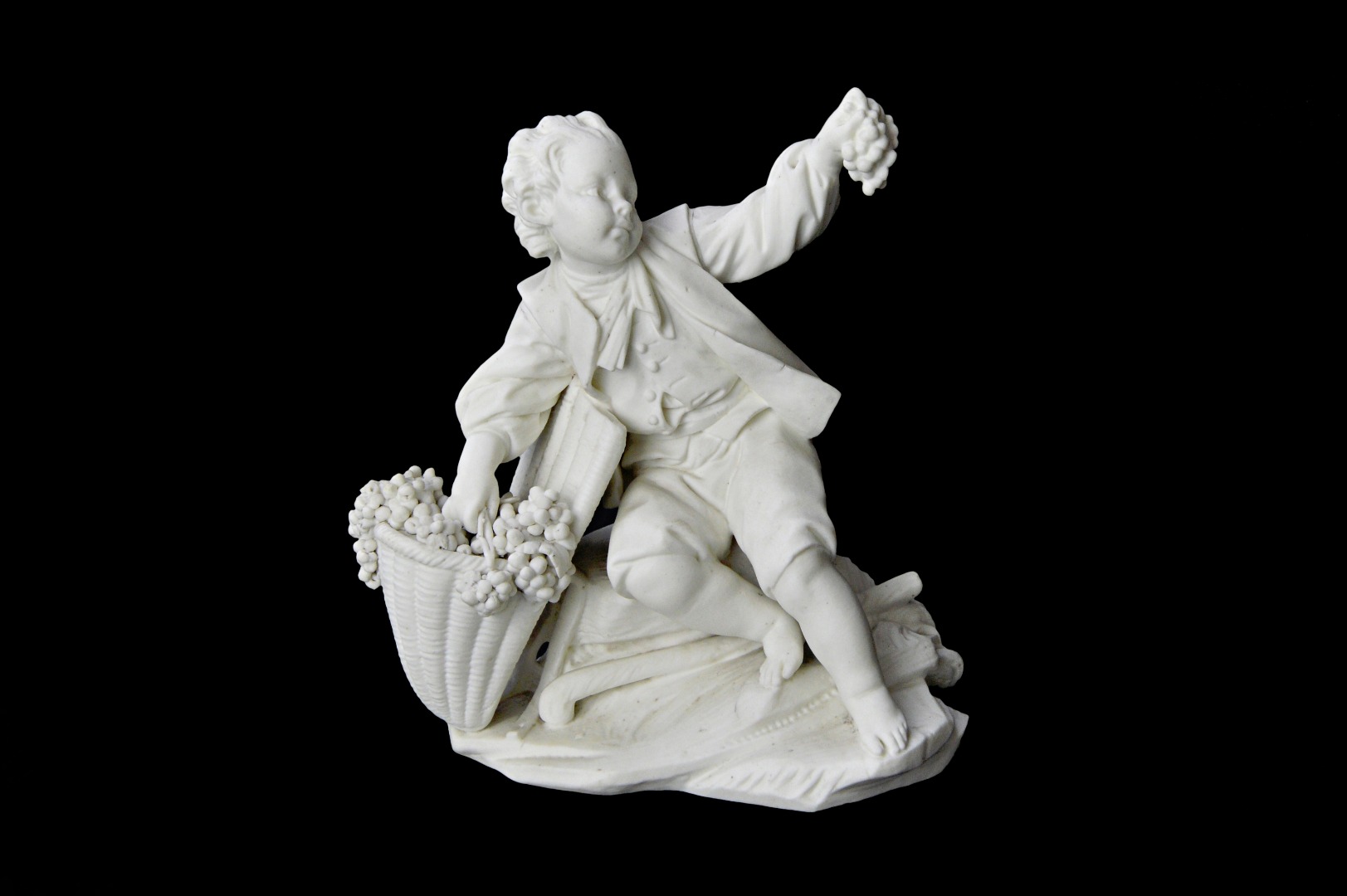 Appraisal: A S vres biscuit porcelain figure of Le H teur'