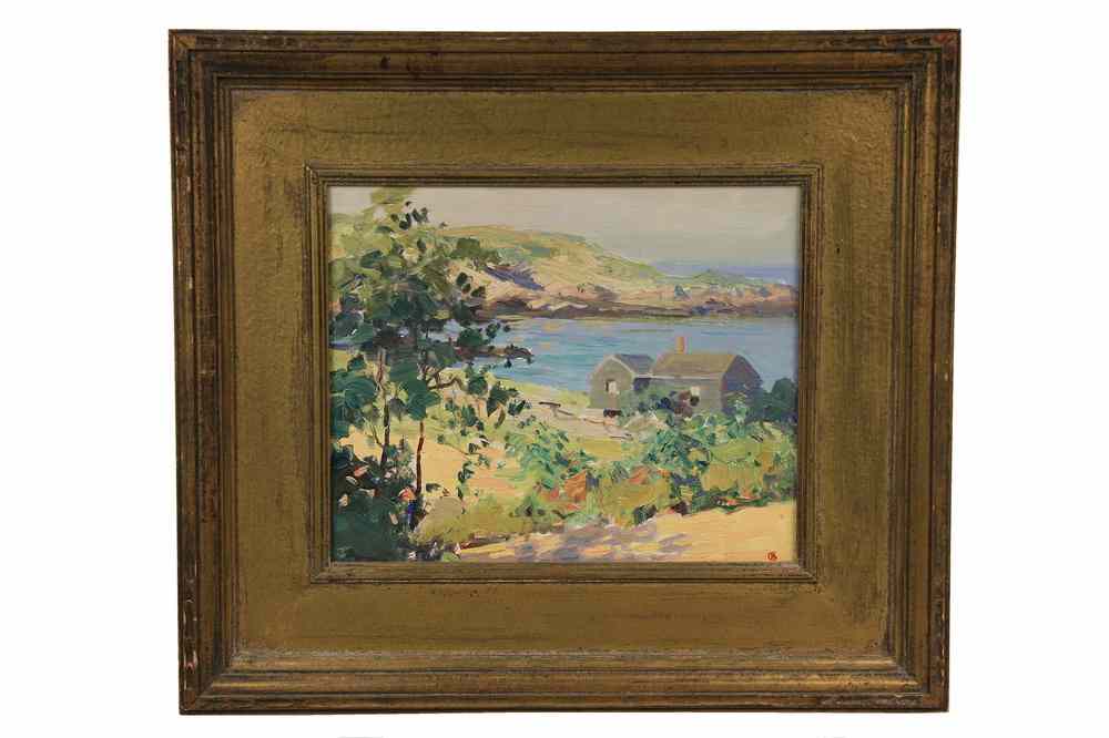 Appraisal: OOB - 'Two Shacks Ogunquit' by Charles Curtis Allen MA