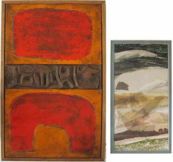 Appraisal: JOAN METCALF TWO MIXED MEDIAS Oregon born The first a