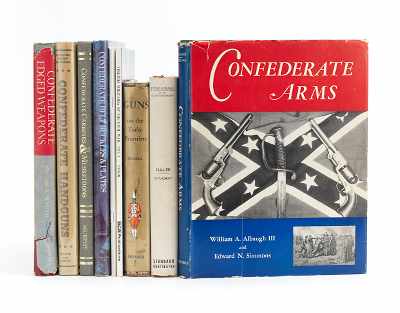 Appraisal: Nine Gun Reference Books Lot includes Confederate Belt Buckles Plates