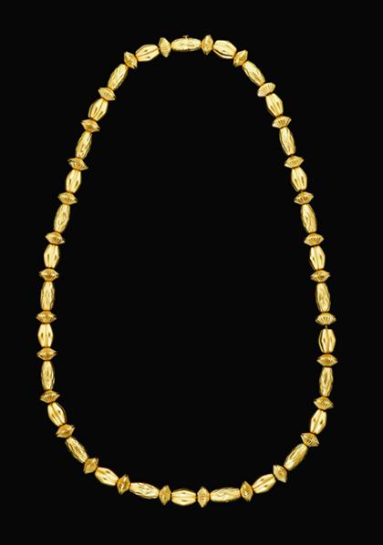 Appraisal: karat yellow gold necklace ilias Lalaounis mycenaen collection karat beads