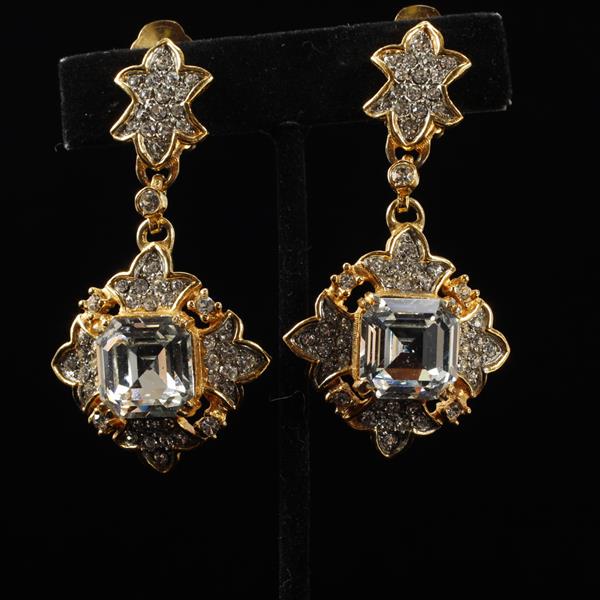 Appraisal: Kenneth Lane KJL Vintage Designer Chandelier Earrings