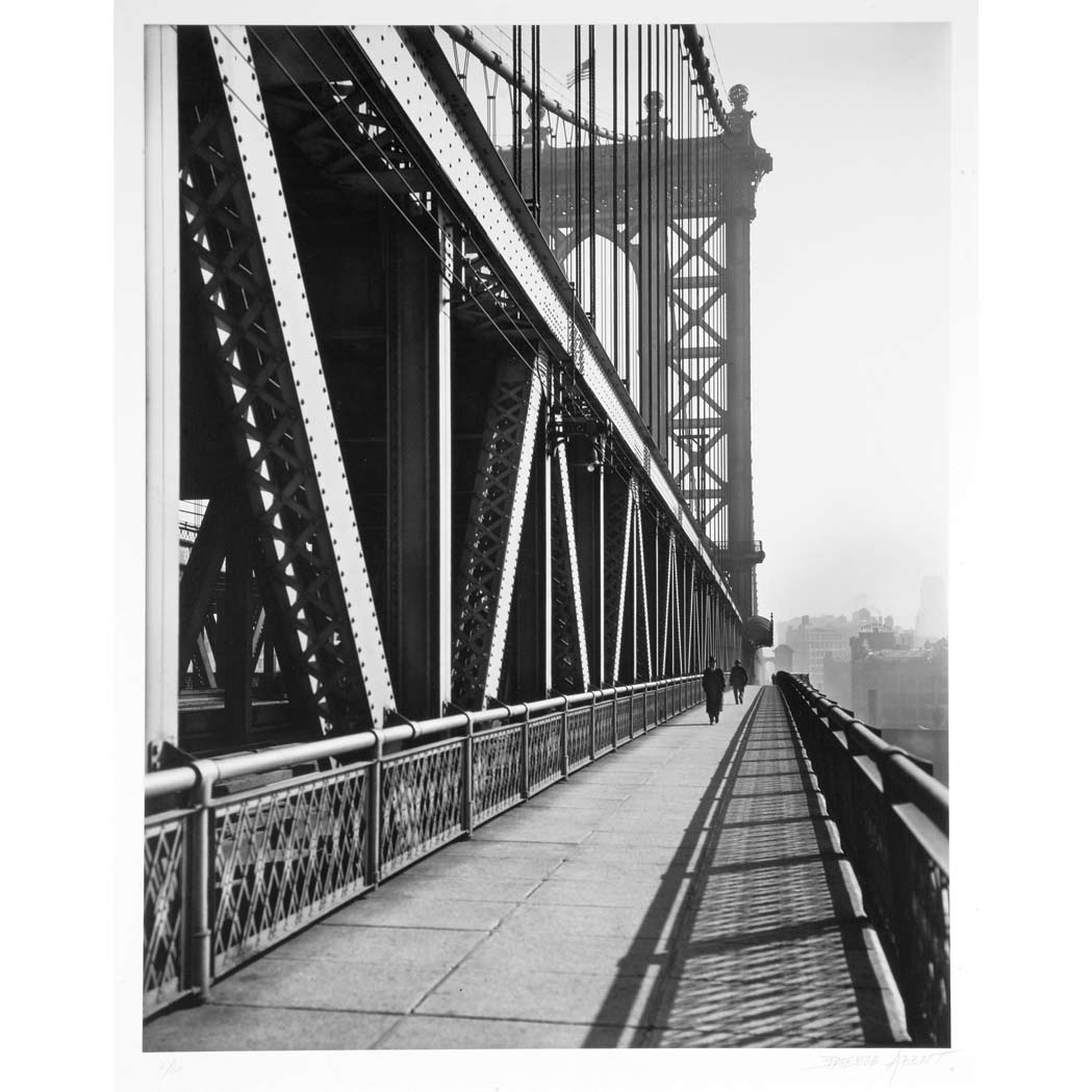 Appraisal: ABBOTT BERENICE - Walkway Manhattan Bridge Gelatin silver print x