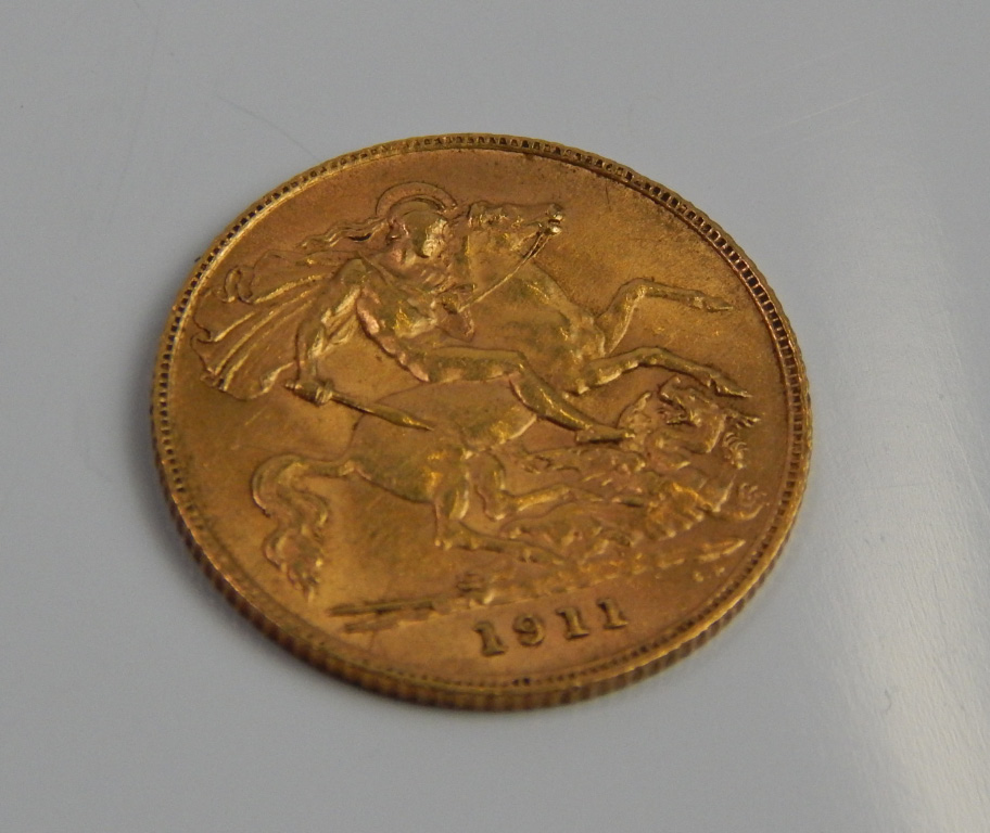 Appraisal: A George V half gold sovereign dated