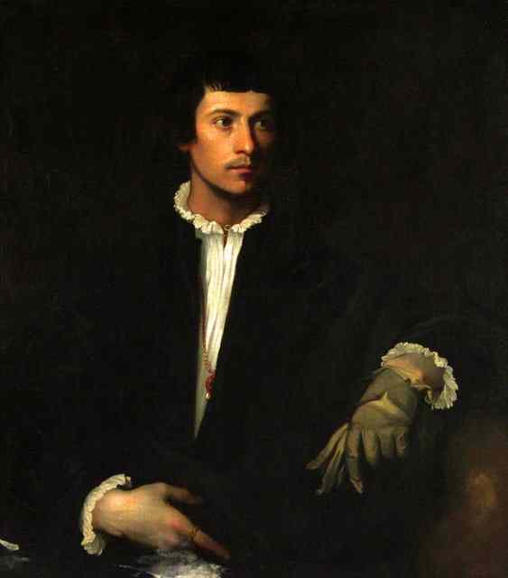 Appraisal: After Tiziano Vecellio called Titian Man with a Glove young